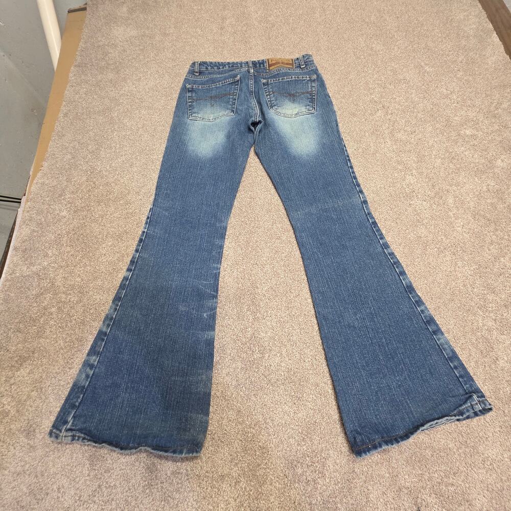Y2K Vtg Low Rise indie sleaze Paris Blues Flare Jeans size 5 Medium Wash indigo